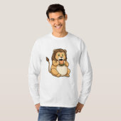 T-shirt Lion avec hamburger (Devant entier)