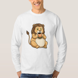 T-shirt Lion avec hamburger