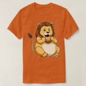 T-shirt Lion avec hamburger (Design devant)