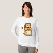 T-shirt Lion avec hamburger (Devant entier)
