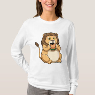 T-shirt Lion avec hamburger