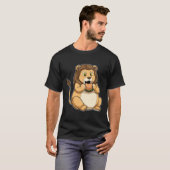 T-shirt Lion avec hamburger (Devant entier)