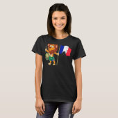 T-shirt Lion avec le drapeau français (Devant entier)