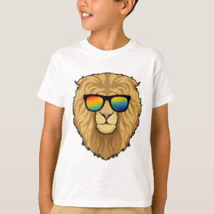 T-shirt Lion avec lunettes de soleil
