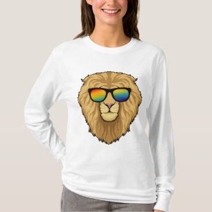 T-shirt Lion avec lunettes de soleil