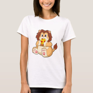 T-shirt Lion avec morceau de Salami Pizza.PNG