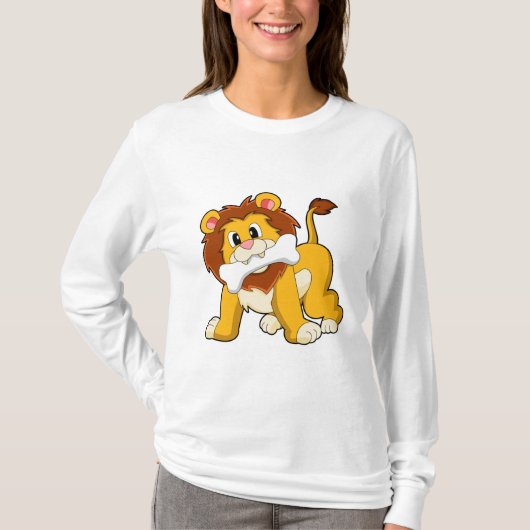 T-shirt Lion avec os (Devant)