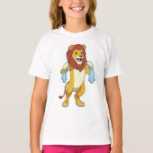 T-shirt Lion avec serviette pour douche (Devant)