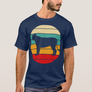 T-shirt Lion Big Cat Retro Sunset Afrique Vintage Animal