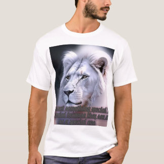 T-shirt lion blanc