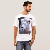 T-shirt lion blanc (Devant entier)