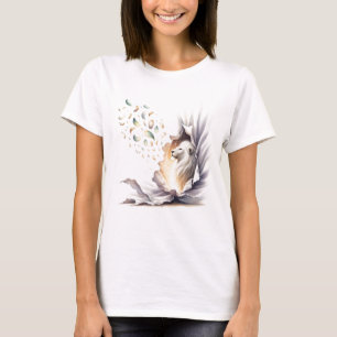 T-shirt Lion blanc : Beauté majestueuse et mystique 🦁 ✨
