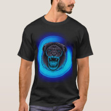T-shirt lion bleu