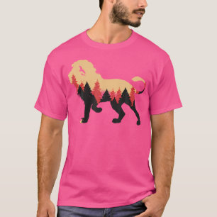 T-shirt Lion Camping Nature Et Chemise Randonnée Avec Forê
