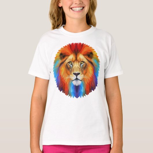 T-shirt Lion coloré (Devant)