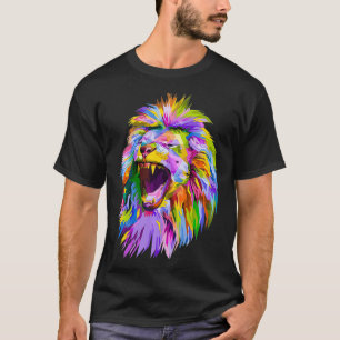 T-shirt Lion coloré Awesome Mignon Et Beau Coloré