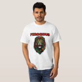 T-shirt Lion coloré féroce (Devant entier)