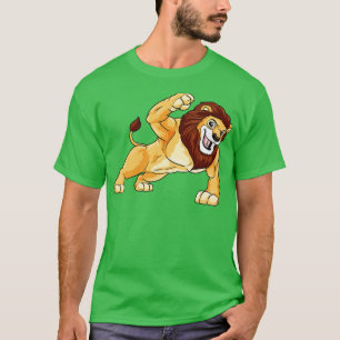 T-shirt Lion comme culturiste avec les muscles