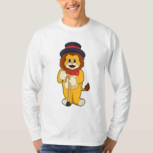 T-shirt Lion comme Gentleman avec Casquette (Devant)