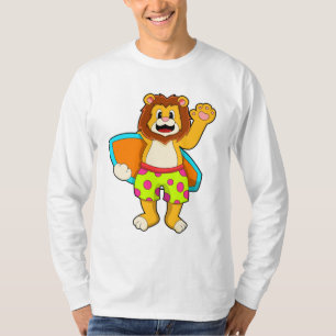 T-shirt Lion comme surfer avec Surfer