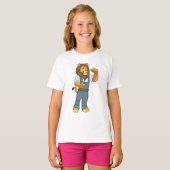 T-shirt Lion comme tournevis de Handyman (Devant entier)