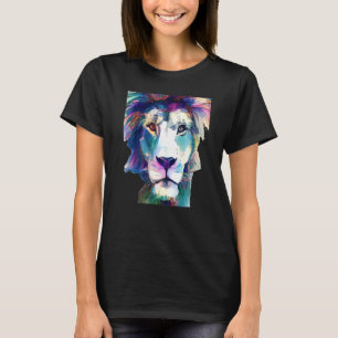 T-shirt Lion cool Aux Couleurs Lumineuses Créé Par Ai