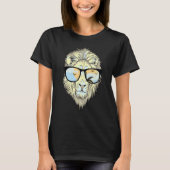 T-shirt Lion cool Avec Lunettes De Soleil (Devant)