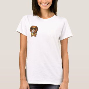 T-shirt Lion Cool Buvant de la Limonade avec des Lunettes