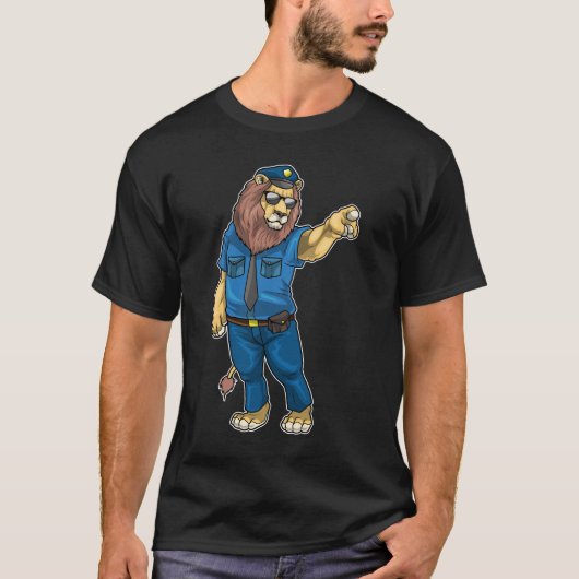 T-shirt Lion Cop Lunettes de soleil Police (Devant)