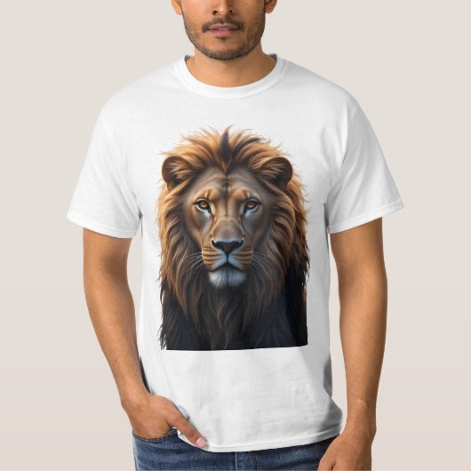 T-shirt Lion cosmique majestueux (Devant)