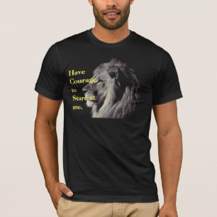 T-shirt Lion courage regard audace puissant sans peur