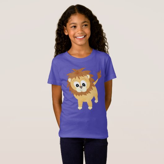 T-Shirt Lion CUB mignon de bébé (Devant entier)