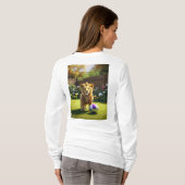 T-shirt Lion Cub's Playtime : Mère et Cub dans le jardin (Dos entier)