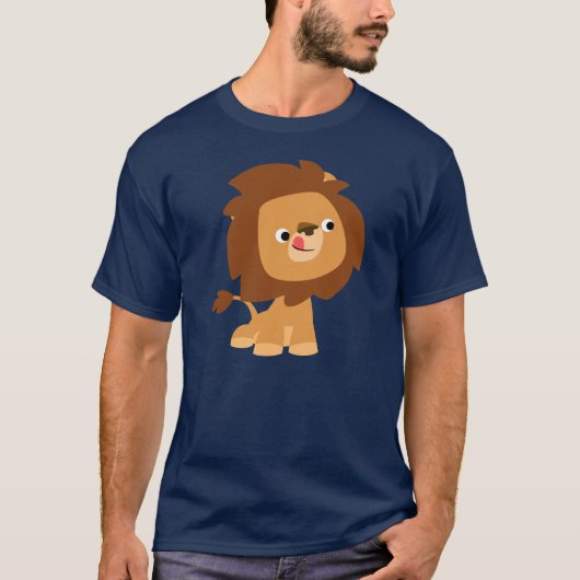 T-shirt Lion cute Greedy (Devant)