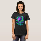 T-shirt Lion Cyborg Robot Lion Cool Alien Outer Space Arti (Devant entier)