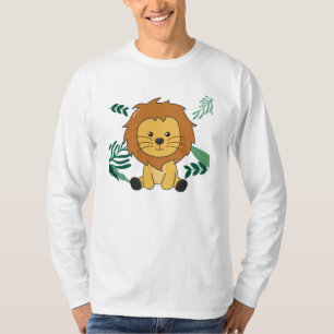 T-shirt Lion Dans La Jungle De Beaux Animaux Pour Enfants
