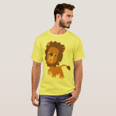 T-shirt Lion de contenu de dessin mignon (Devant entier)