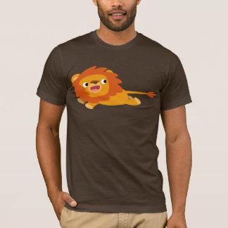 T-shirt Lion de Dessin Animé Mignon qui Court