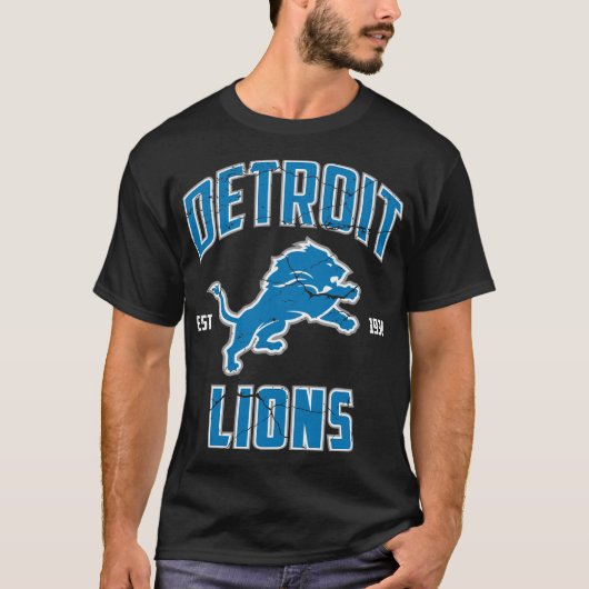 T-shirt lion de détroit (Devant)