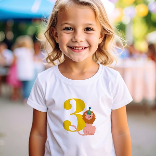 T-shirt Lion de fête d'anniversaire de grande année