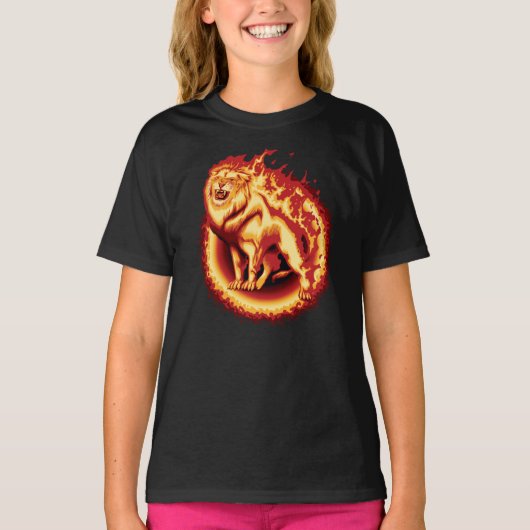 T-shirt Lion de feu (Devant)