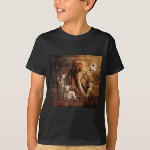 T-shirt Lion de Juda Agneau Dieu Croix Jésus Lumière Dieu