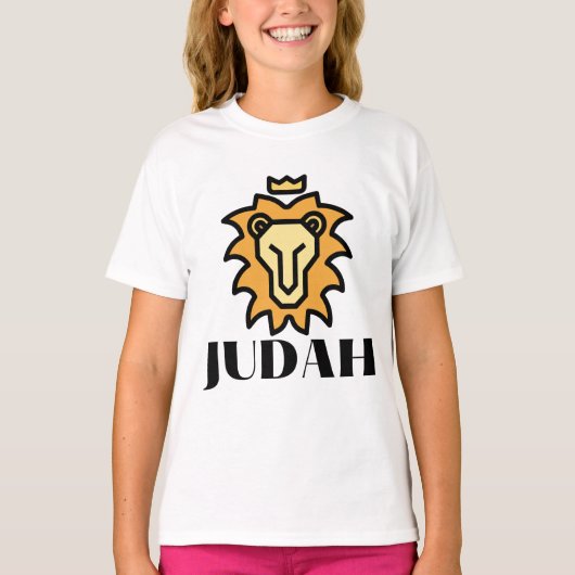 T-shirt Lion De Juda Fille Basée Sur La Foi (Devant)