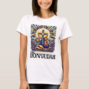 T-shirt Lion de Juda Hommes Femmes Vintage Religieux Anima