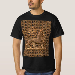 T-shirt Lion de Juda Jah Armée INI Haile Selassie Rasta