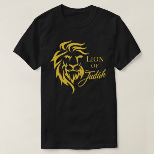 T-shirt Lion de Juda Jaune doré chrétien évangélique