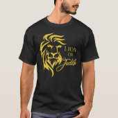 T-shirt Lion de Juda Jaune doré chrétien évangélique (Devant)