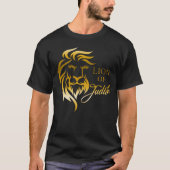 T-shirt Lion de Juda Jaune doré chrétien évangélique (Devant)