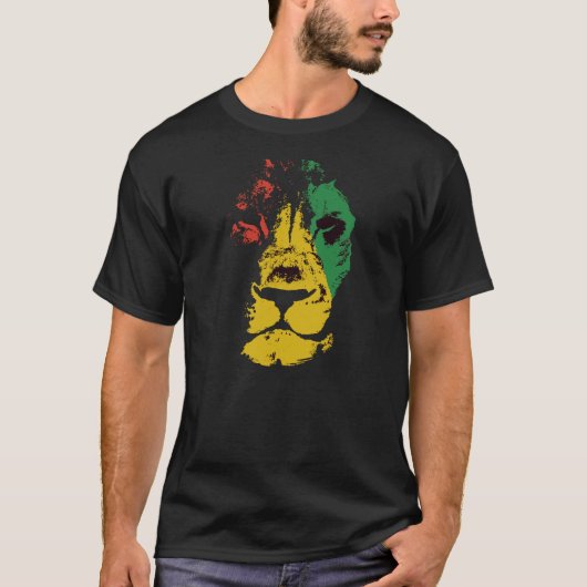 T-shirt Lion De Juda - Rasta (Devant)