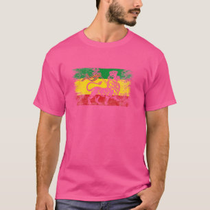 T-shirt Lion de Juda Rasta Réggae éthiopienne Vieux Ethiop